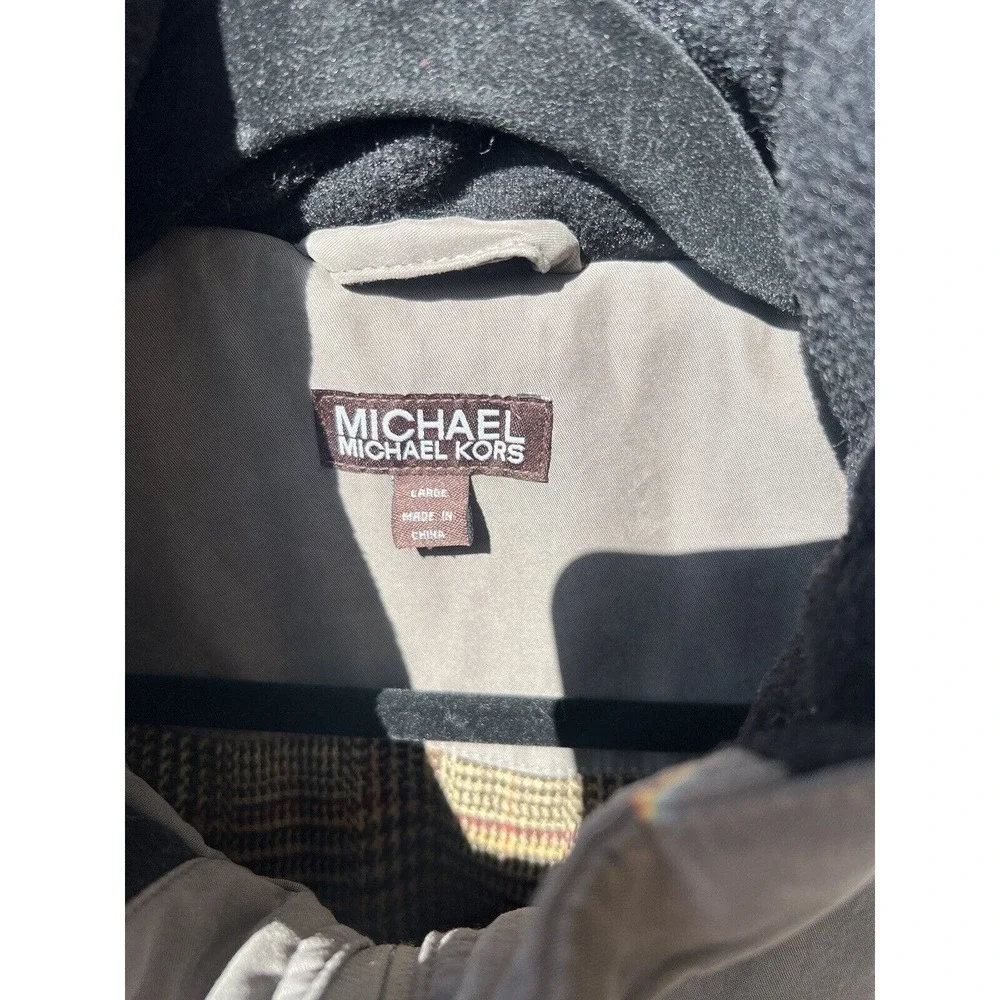 Michael Kors Soft Shell Hooded Jacket Men’s Olive Green Size L